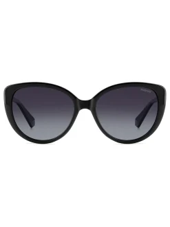 Zonnebril*Polaroid Cat Eye Black Sunglasses With Jewel Embellishment