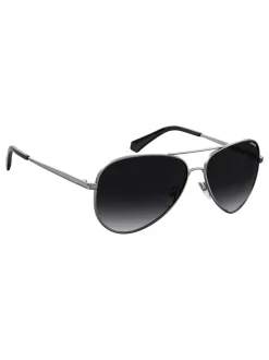 Zonnebril|Polaroid Monochrome Pilot Black Sunglasses