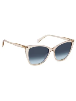Zonnebril|Polaroid Nude Rectangular Sunglasses