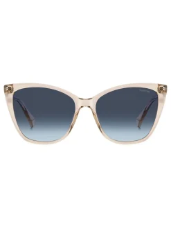 Zonnebril|Polaroid Nude Rectangular Sunglasses