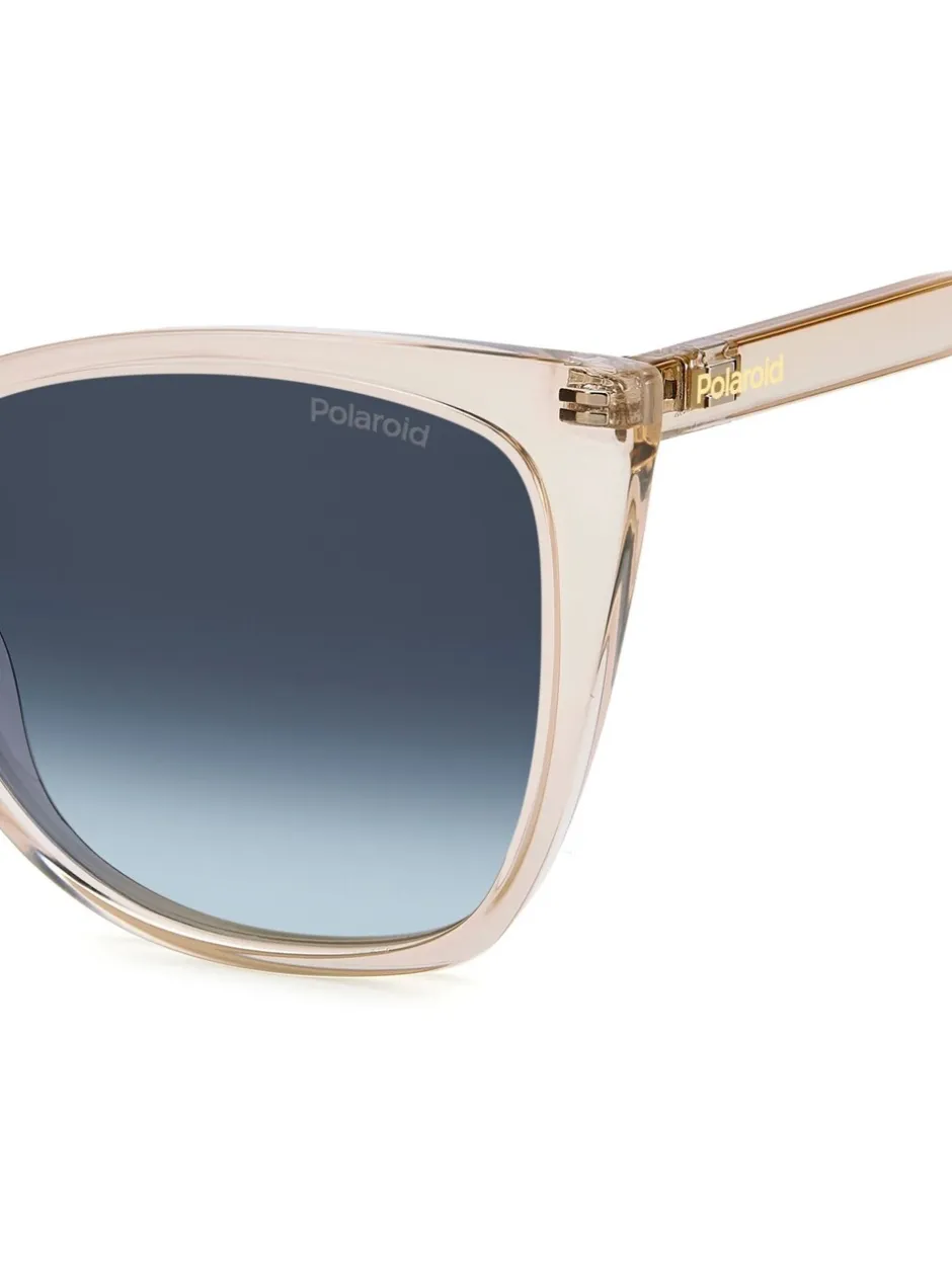 Zonnebril|Polaroid Nude Rectangular Sunglasses