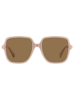 Zonnebril*Polaroid Oversized Pink Square Sunglasses