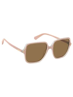 Zonnebril*Polaroid Oversized Pink Square Sunglasses