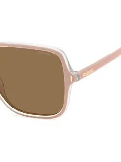 Zonnebril*Polaroid Oversized Pink Square Sunglasses