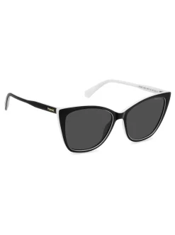 Zonnebril|Polaroid Rectangular Black Sunglasses