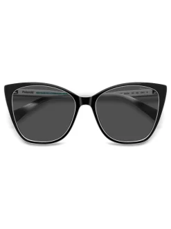 Zonnebril|Polaroid Rectangular Black Sunglasses