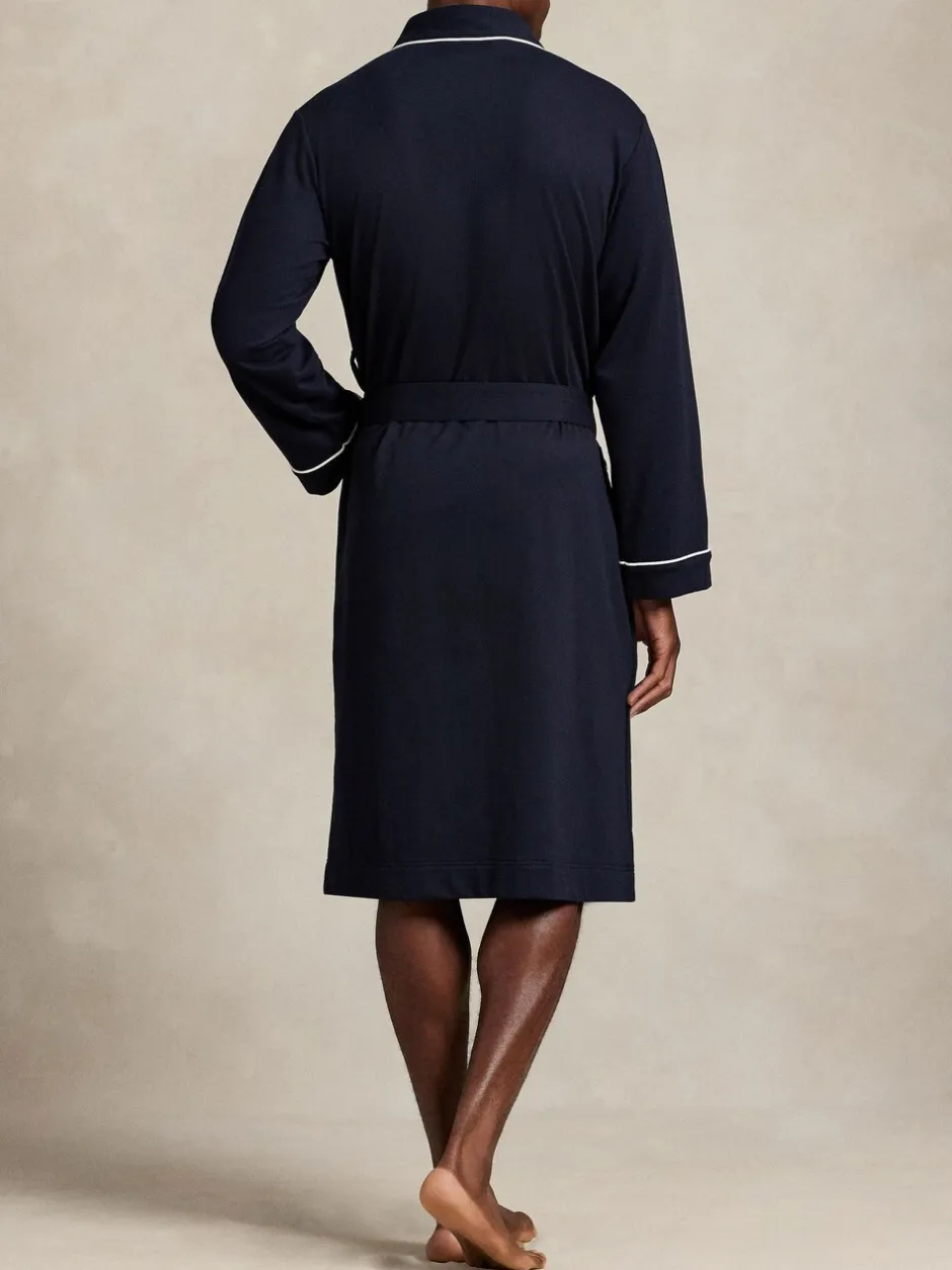 Kamerjassen En Badjassen|Polo Ralph Lauren Contrast Piping Lounge Robe