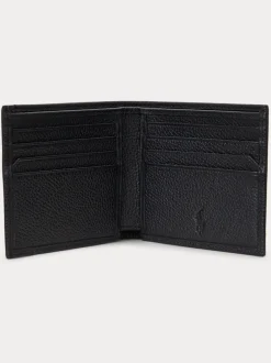 Portemonnees|Polo Ralph Lauren Pebble Leather Billfold Logo Wallet