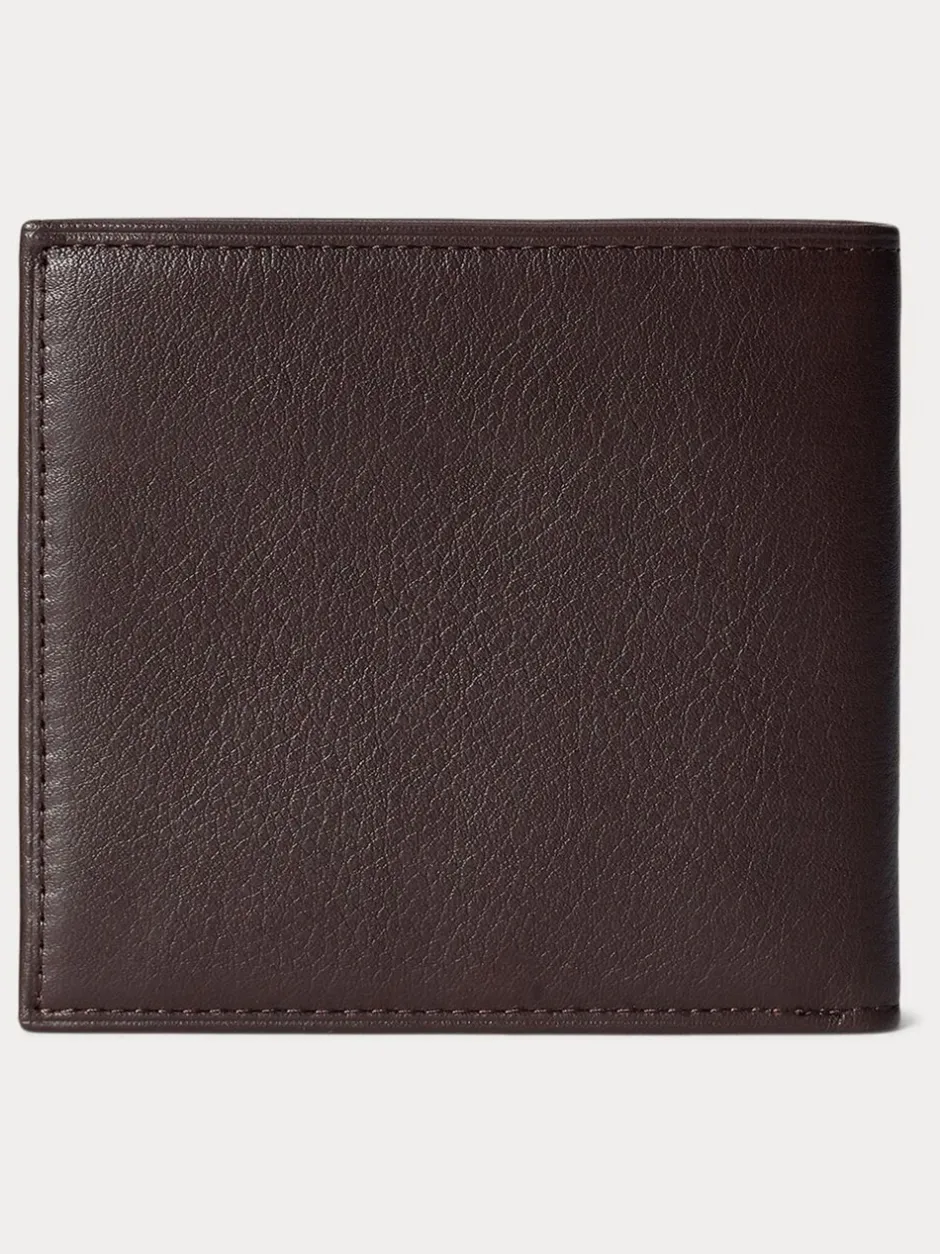 Portemonnees*Polo Ralph Lauren Pebbled Leather Billfold Wallet