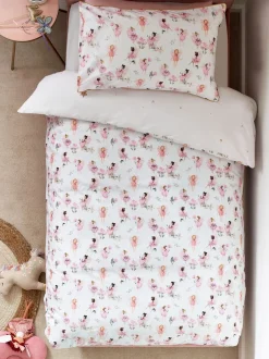 Kinderbeddengoed|Beddengoedsets En Dekbedovertrekken*Next Polykatoenen dekbedovertrek en kussensloop met print Wit met sprookjesbos