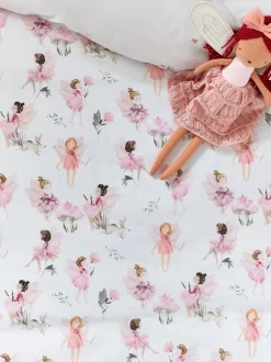 Kinderbeddengoed|Beddengoedsets En Dekbedovertrekken*Next Polykatoenen dekbedovertrek en kussensloop met print Wit met sprookjesbos