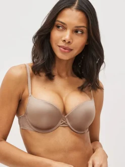 Beha's*Next - A-DD push-up Triple Boost diepuitgesneden beha Praline nude