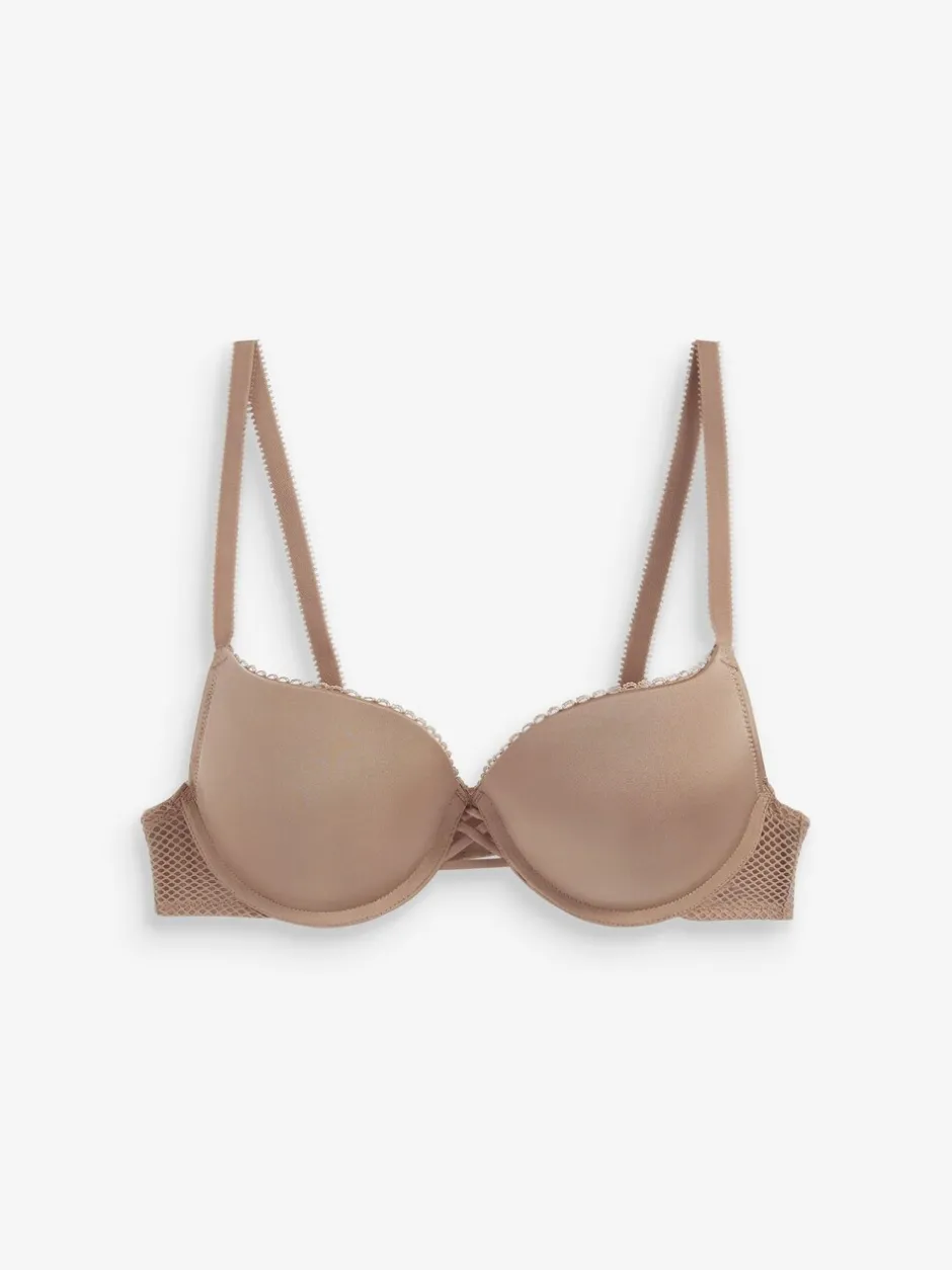 Beha's*Next - A-DD push-up Triple Boost diepuitgesneden beha Praline nude