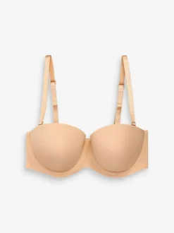 Beha's|Next - A-E push-up multiway beha zonder bandjes Praline nude