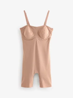 Shapewear|Next - DD+ minimaliserende buikcorrigerend ondergoed met bandeau en pijpjes Praline nude