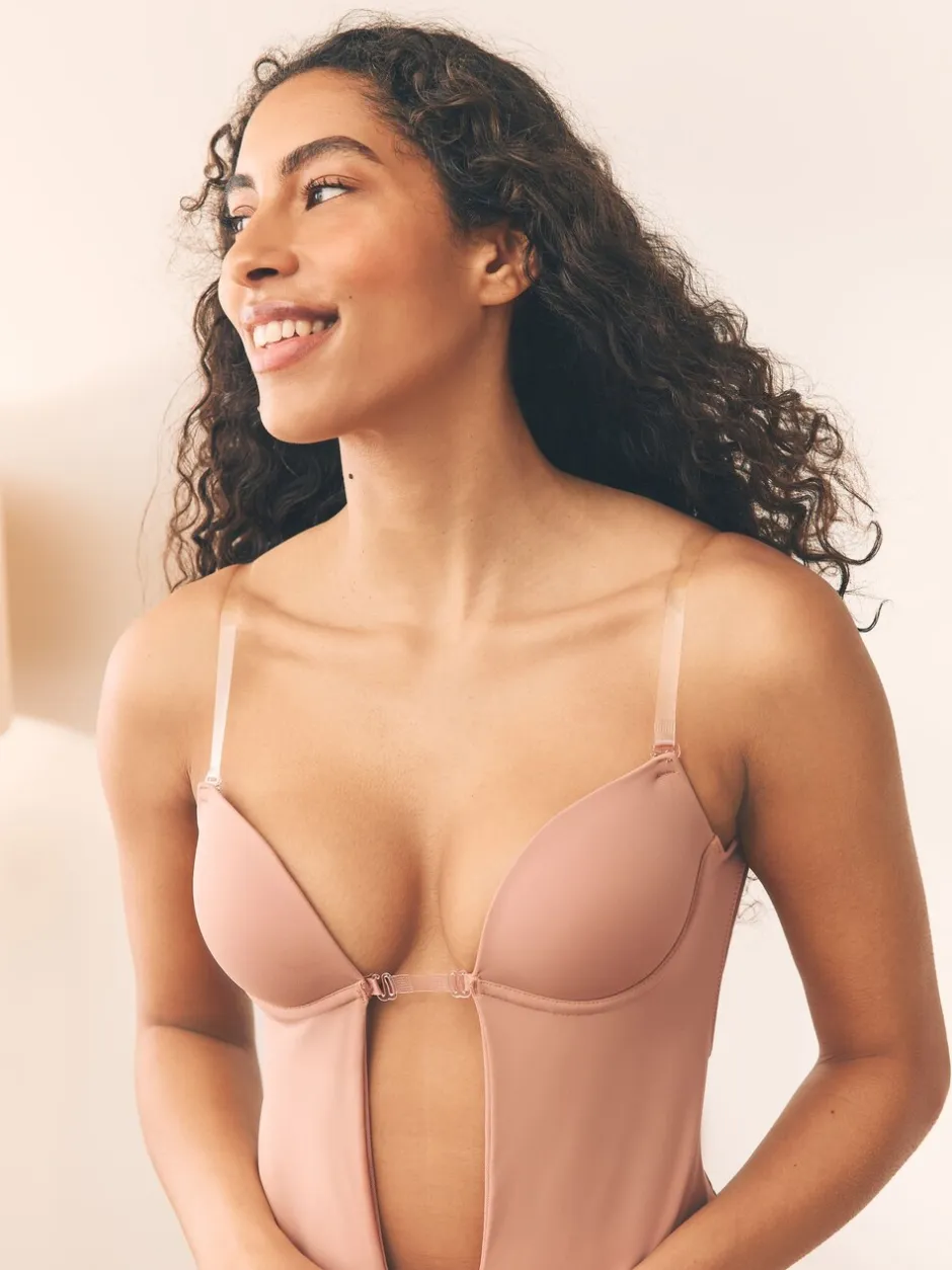 Shapewear|Next - Ingeklapte body met meerdere bandjes en rugleuning Praline nude