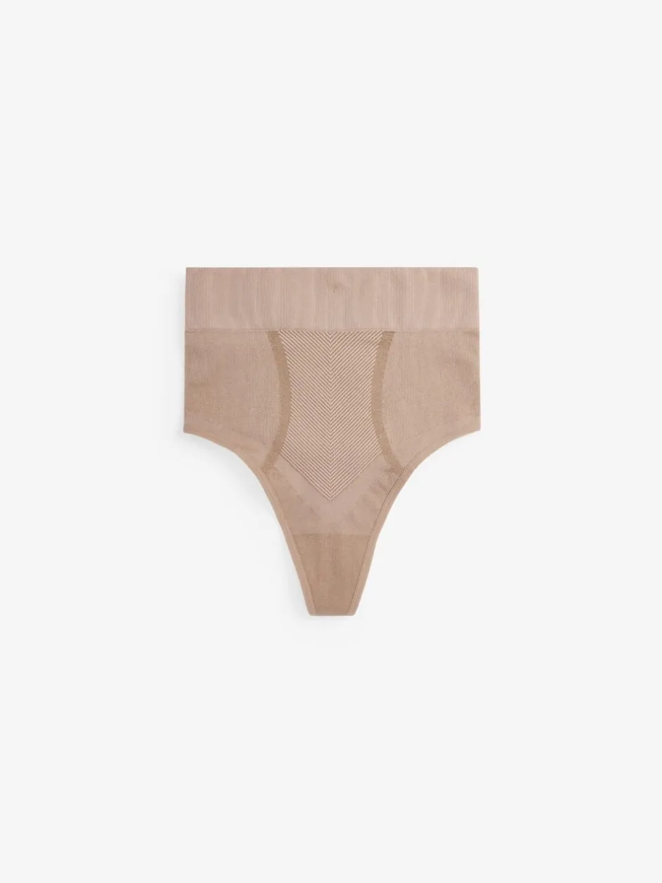 Shapewear*Next - Vormgevende naadloze slip voor gladdere dijen met stevige buikcorrectie Praline nude