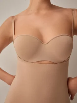Shapewear*Next - Vormgevende medium verstevigende premium katoenen Wear Your Own Beha slip Praline nude