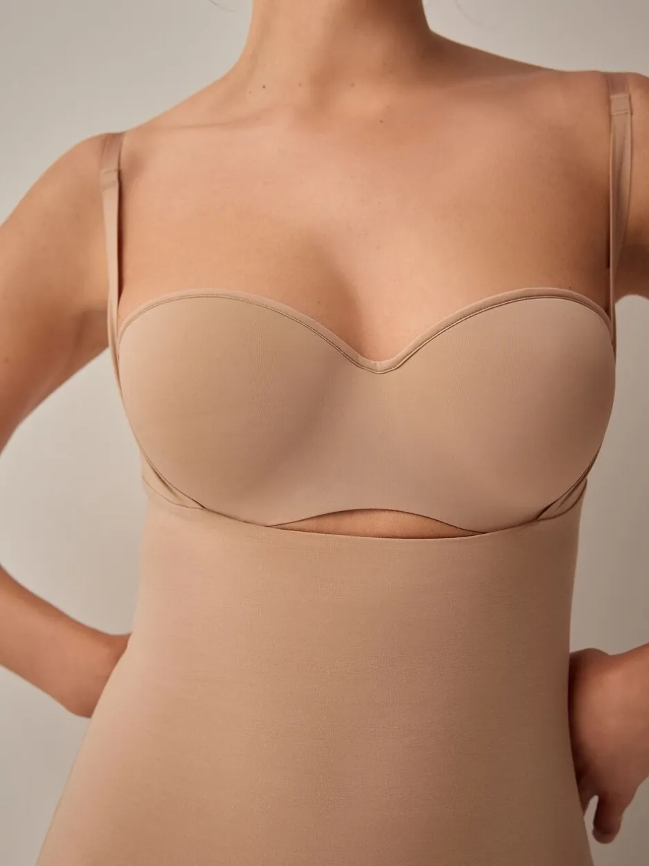 Shapewear*Next - Vormgevende medium verstevigende premium katoenen Wear Your Own Beha slip Praline nude