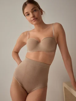 Shapewear|Next - Vormgevende naadloze slip voor gladdere dijen met stevige buikcorrectie Praline nude