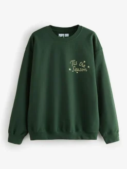 Hoody's En Sweatshirts*Proper Good Christmas Cheese Board Back Graphic Sweatshirt