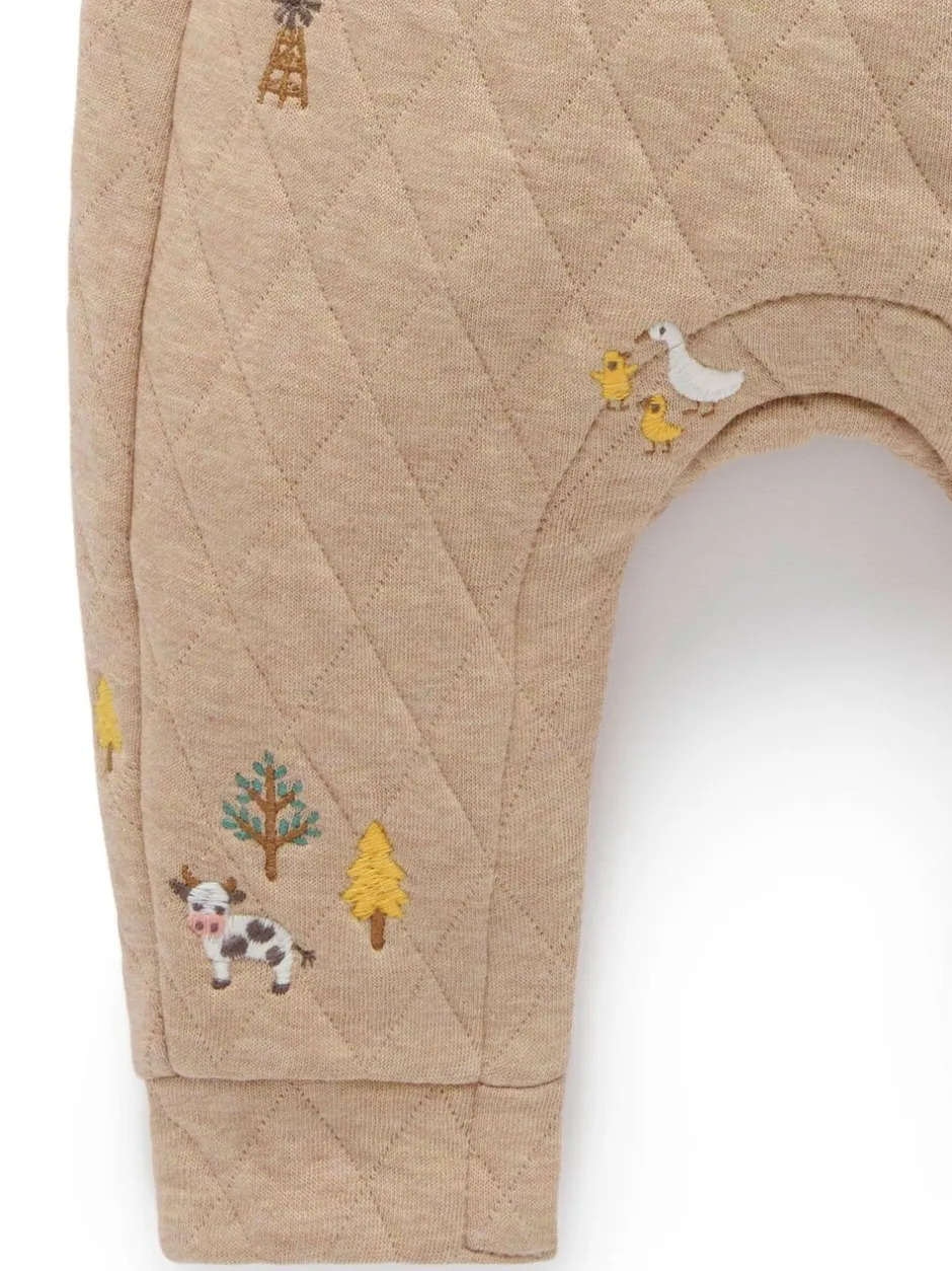 Rompertjes En Tuinbroeken|Purebaby Quilted Embroidered Dungarees