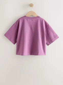 T-Shirts*Next - Oversized T-shirt met grafische print (3-16jr) Purple Croissant