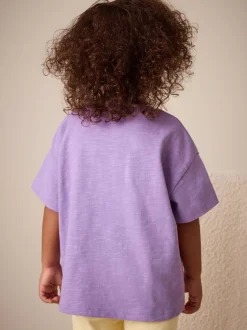 Tops|Tops*Next - Short Sleeve Embroidered T-Shirt (3mths-7yrs) Purple Lemon