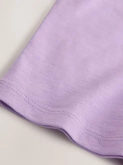 Tops|Tops*Next - Short Sleeve Embroidered T-Shirt (3mths-7yrs) Purple Lemon
