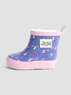 Laarzen|Jojo Maman Bébé Purple Mouse - Print Cosy Short Wellies