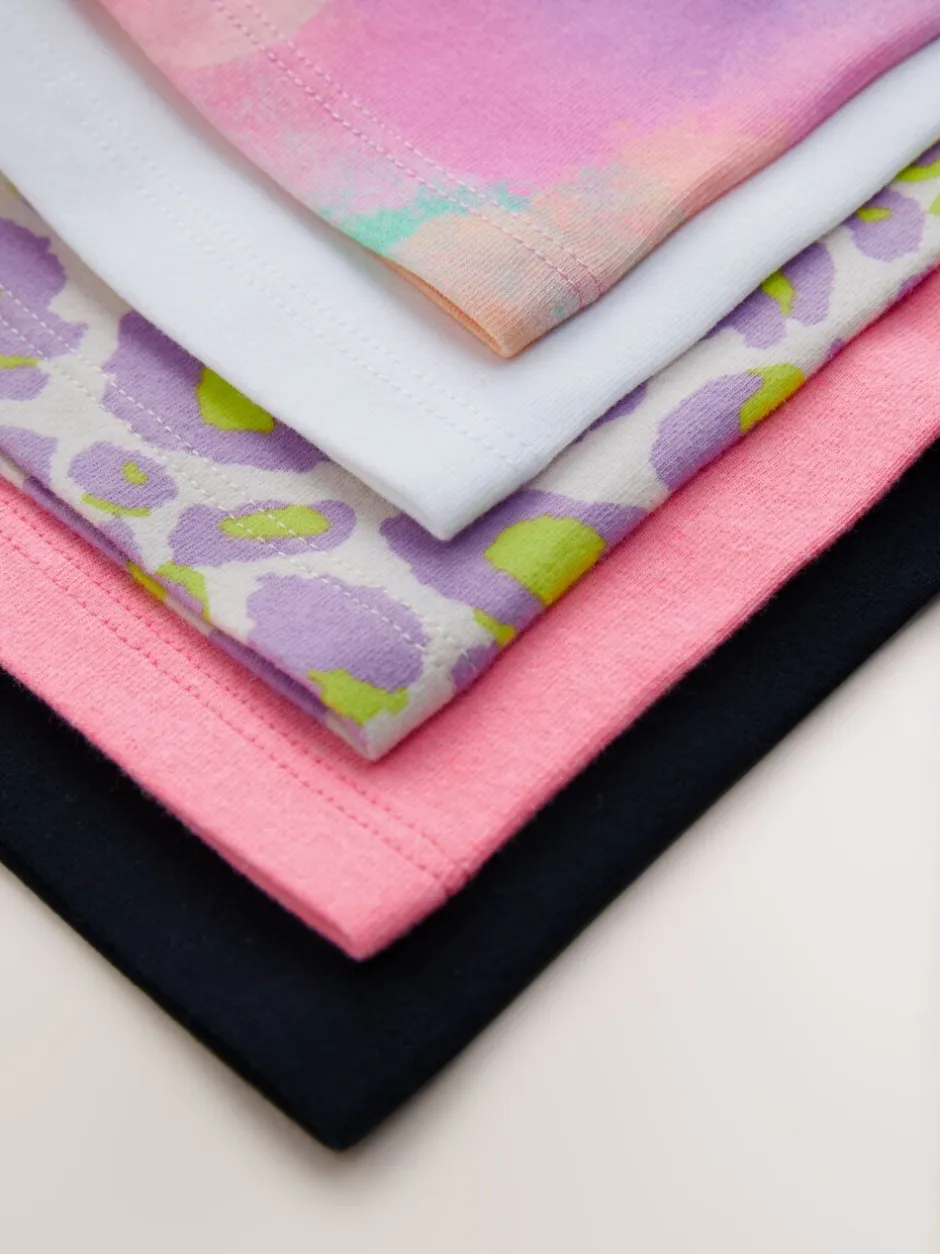 Shorts En Rokken|Next Purple/Pink/Animal - Set van 5 fietsshorts (3-16 jr)