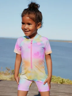 Badkleding|Badkleding*Next Rainbow Ombre Hearts - Zonbeschermend badpak (3 mnd-10 jr)