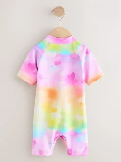 Badkleding|Badkleding*Next Rainbow Ombre Hearts - Zonbeschermend badpak (3 mnd-10 jr)