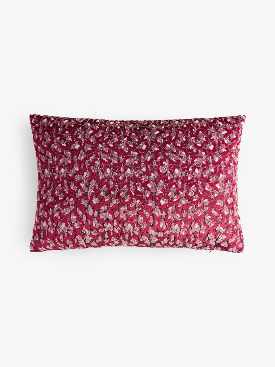 Kussentjes En Plaids|Kussentjes En Plaids|Next Raspberry Pink 40 X 59cm Cut Velvet Cherry Blossom Abstract Cushion