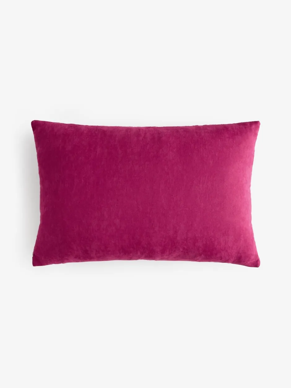 Kussentjes En Plaids|Kussentjes En Plaids|Next Raspberry Pink 40 X 59cm Cut Velvet Cherry Blossom Abstract Cushion