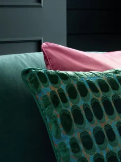 Kussentjes En Plaids|Kussentjes En Plaids|Next Rebel Spot Velvet Cushion Donkergroen