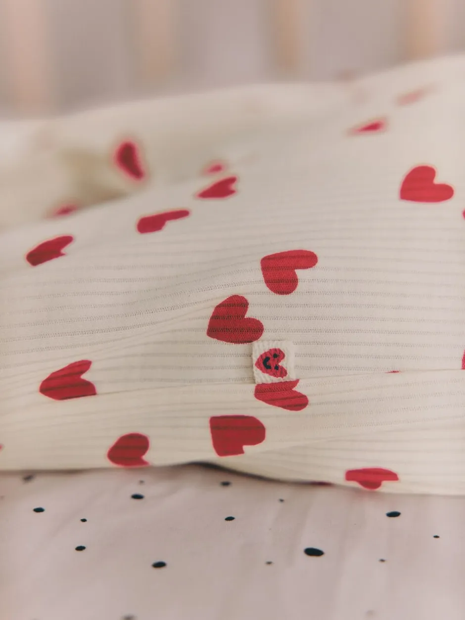 Babypakjes En Babypyjama's*Next Red Heart Valentines - Valentines Two Way Zip Baby Sleepsuit (0-2yrs)