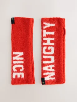 Mutsen, Handschoenen En Sjaals*Rockett St George Red Naughty & Nice - Handwarmers Red Naughty & Nice