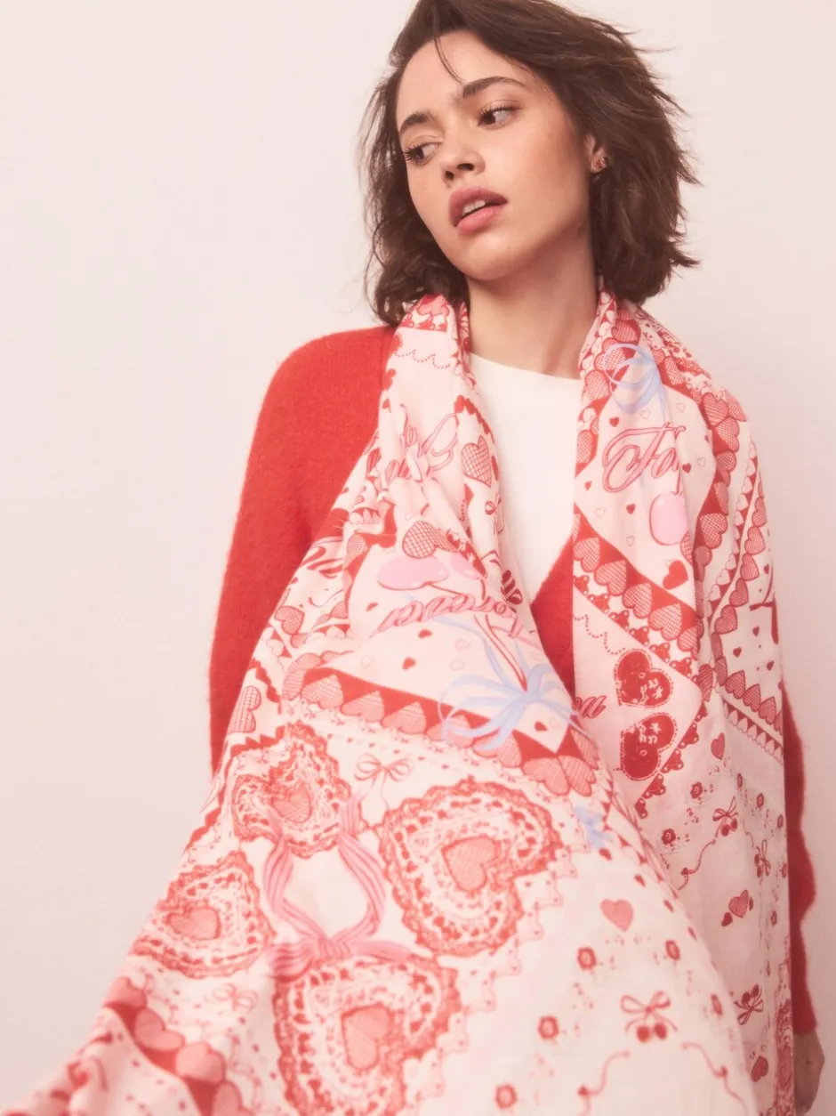 Mutsen, Handschoenen En Sjaals|Next Red Valentine Patchwork - Lichte sjaal