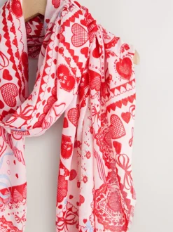 Mutsen, Handschoenen En Sjaals|Next Red Valentine Patchwork - Lichte sjaal