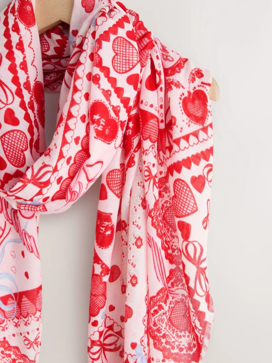 Mutsen, Handschoenen En Sjaals|Next Red Valentine Patchwork - Lichte sjaal