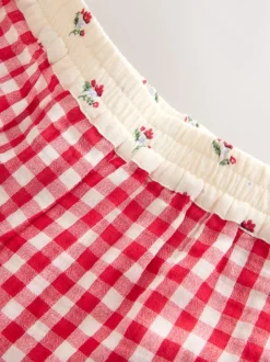Nachtkleding En Pyjama's|Pyjama's*Next Red/Ecru Gingham - Wide Leg Pyjamas (3-16yrs)