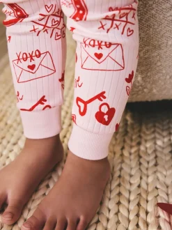 Nachtkleding En Pyjama's|Pyjama's*Next Red/Pink Valentines - Behaaglijke pyjama (9 mnd-12 jr)
