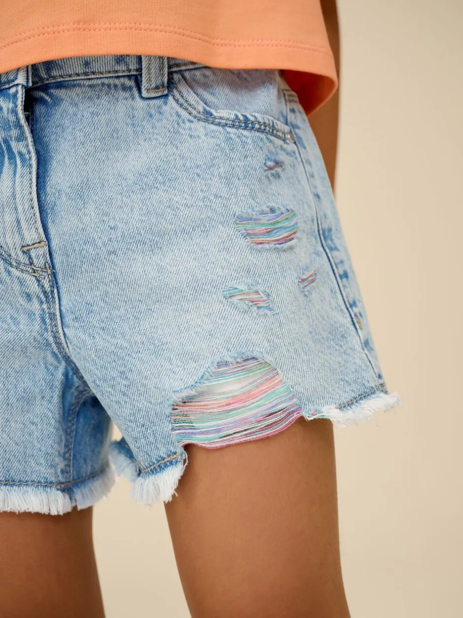 Shorts En Rokken*Next - 100% katoenen shorts met gerafelde rand (3-16jr) Regenboog