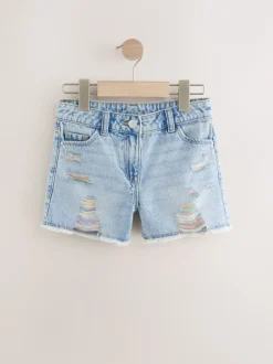 Shorts En Rokken*Next - 100% katoenen shorts met gerafelde rand (3-16jr) Regenboog