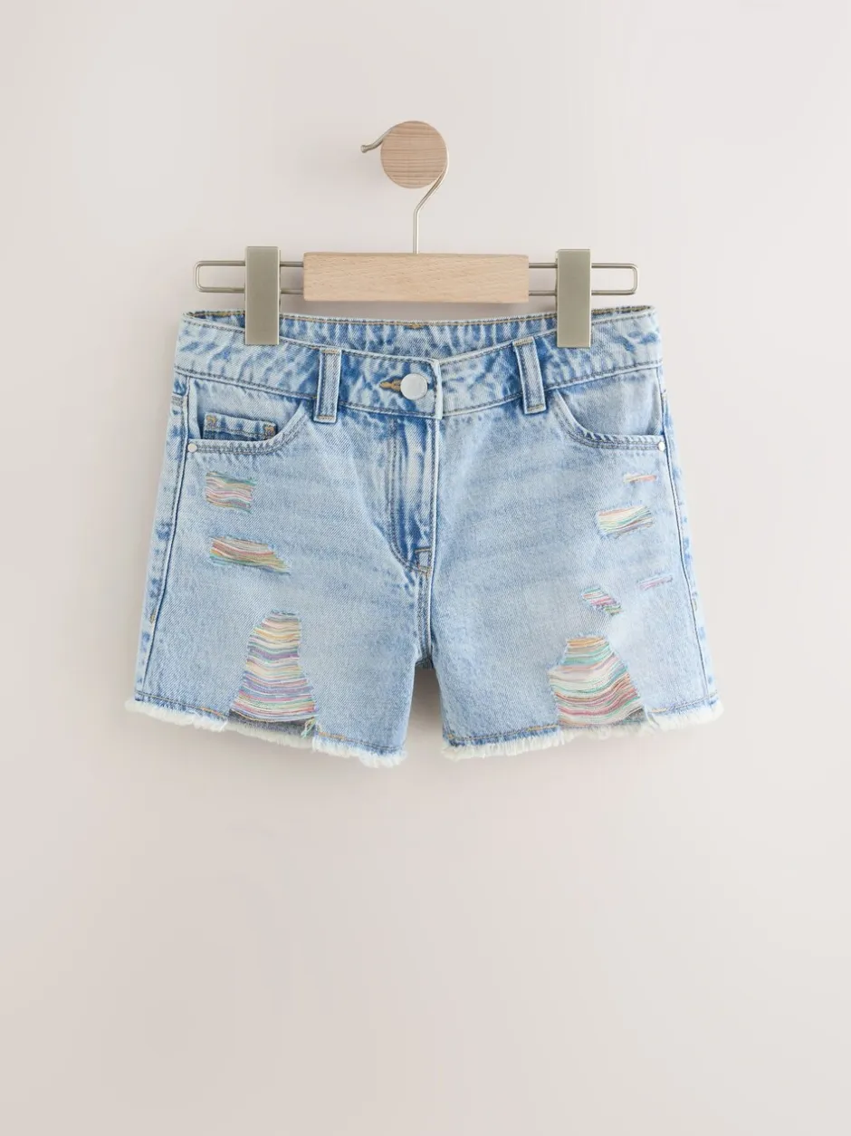 Shorts En Rokken*Next - 100% katoenen shorts met gerafelde rand (3-16jr) Regenboog