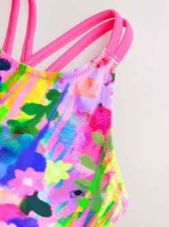 Badkleding|Badkleding|Next Regenboog - Badpak met dubbele bandjes (3-16jr)
