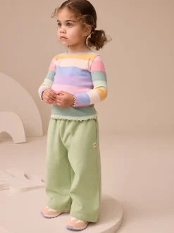Tops|Next Regenboog - Geribbeld T-shirt met lange mouwen (3mnd-7jr)