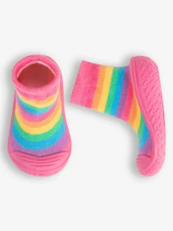 Pantoffels|Jojo Maman Bébé - - Indoor pantoffelsokken voor binnen Regenboog