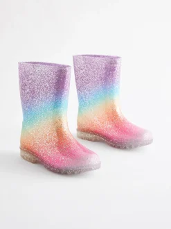 Laarzen|Next Regenboog - Regenlaarzen met glitters